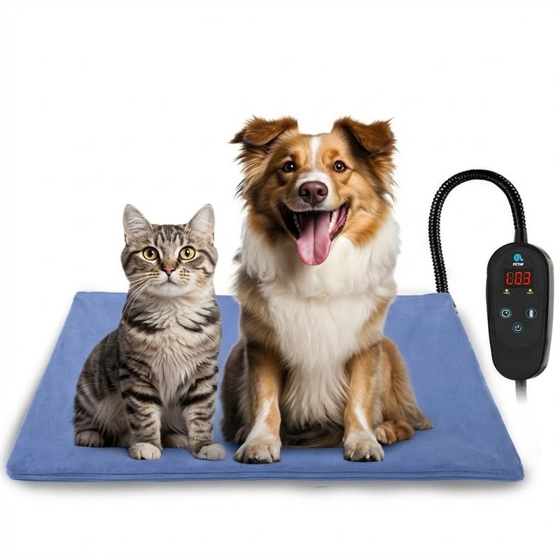 PETNF Pet Heating Pad Temperature Adjustment Dog Anti-bite Puppy with Timer Indoor Waterproof Pet Warming Electric Heated Bed Mat Dog - Image 1